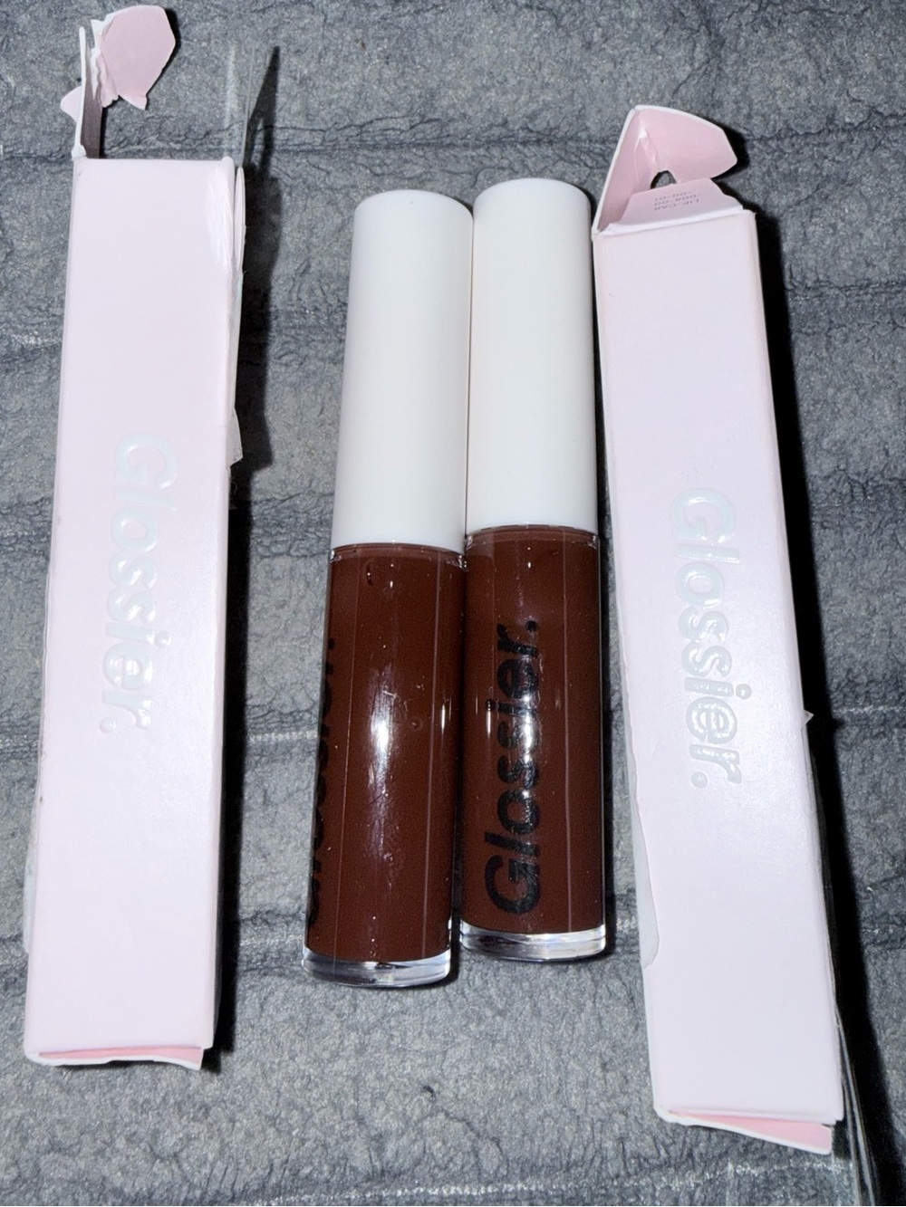 Set of 2 Glossier Lip Gloss Brown Shine New in box